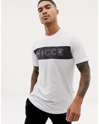 Nicce London Nicce T Shirt In White With Chest Logo Panel