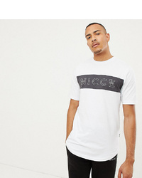 Nicce London Nicce T Shirt In White With Chest Logo Panel To Asos