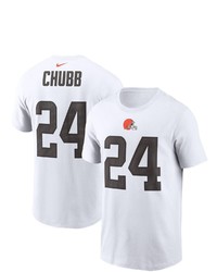 Nike Nick Chubb White Cleveland Browns Player Name Number T Shirt At Nordstrom