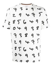 Paul Smith Number Print Cotton T Shirt