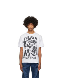 Telfar Off White And Black Logo Graphic T Shirt