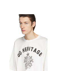 Dolce and Gabbana Off White Dg Heritage T Shirt