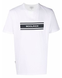 Woolrich Organic Cotton Logo Stripe T Shirt
