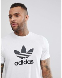 adidas Originals Adicolor T Shirt With Trefoil Logo In White Cw0710