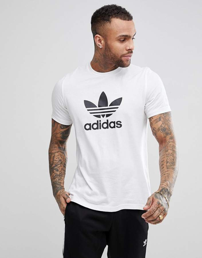 adidas Originals Adicolor T Shirt With Trefoil Logo In White Cw0710, $20 |  Asos | Lookastic