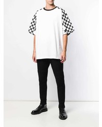 Facetasm Oversized Checkered Sleeve T Shirt