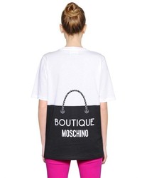 Oversized Fit Bag Printed Cotton T Shirt