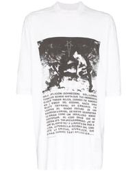 Rick Owens DRKSHDW Oversized Graphic Print Cotton T Shirt