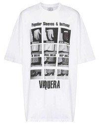 Vaquera Oversized Graphic Printed T Shirt