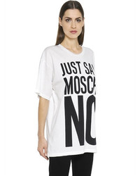 Moschino Oversized Just Say Print Jersey T Shirt