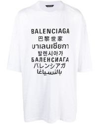 Balenciaga Oversized Logo Print T Shirt