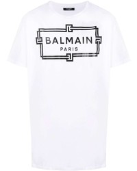 Balmain Oversized Logo Print T Shirt