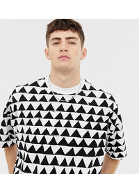 Collusion Oversized T Shirt In Monochrome Print