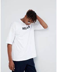 Asos Oversized T Shirt With Hello Goodbye Print