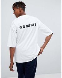 Asos Oversized T Shirt With Hello Goodbye Print