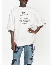Balenciaga Oversized Text Print T Shirt