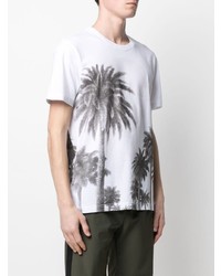 Hydrogen Palm Tree Print Cotton T Shirt