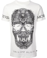 Philipp Plein Skull And Numerals Print T Shirt