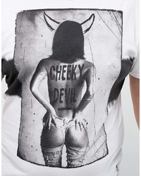 Religion Plus T Shirt With Cheeky Devil Print