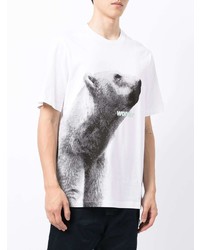 Oamc Polar Bear Print Short Sleeve T Shirt