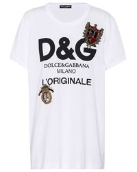 Dolce & Gabbana Printed Cotton Blend T Shirt