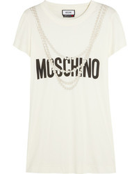Moschino Printed Cotton Jersey T Shirt