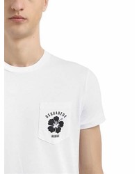 DSQUARED2 Printed Cotton Jersey T Shirt W Pocket