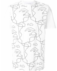 Neil Barrett Printed Faces T Shirt
