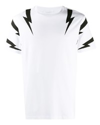 Neil Barrett Printed Lightning Bolt T Shirt