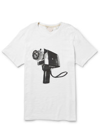 Rag and Bone Rag Bone Camera Print Slubbed Cotton Jersey T Shirt