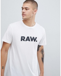 G Star Raw Logo T Shirt In White