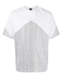 Emporio Armani Reflective Logo Print Cotton T Shirt