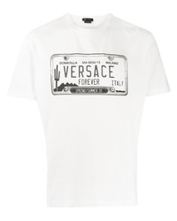 Versace Registration Plate Print T Shirt