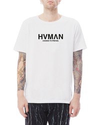 HVMAN Regular Fit Basic Logo Crewneck Cotton T Shirt In White At Nordstrom