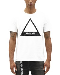 HVMAN Regular Fit Triangle Logo Cotton T Shirt In White At Nordstrom