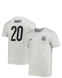 adidas Serge Gnabry White Germany National Team Amplifier Name Number T Shirt