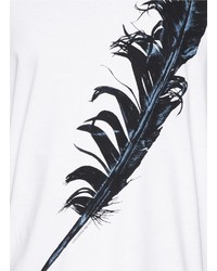Alexander McQueen Single Feather Print T Shirt