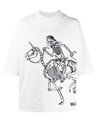 Formy Studio Skeleton Print Oversized T Shirt