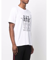 Alexander McQueen Skeleton Print Short Sleeved T Shirt