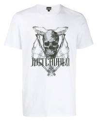 Just Cavalli Skull Chain Print T Shirt