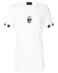 Philipp Plein Skull Embroidered T Shirt