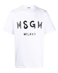 MSGM Slogan Crew Neck T Shirt