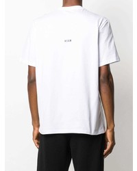 MSGM Slogan Print Short Sleeve T Shirt