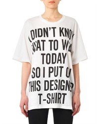 Moschino Slogan Print T Shirt