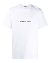 MSGM Slogan Print T Shirt