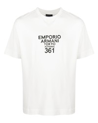 Emporio Armani Slogan Print T Shirt