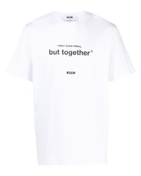 MSGM Slogan Print T Shirt