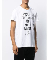 Balmain Slogan T Shirt