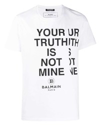 Balmain Slogan T Shirt