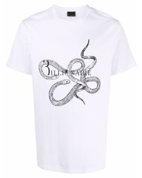 Billionaire Snake Print Logo T Shirt